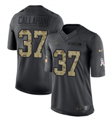 Men's Nike Chicago Bears #37 Bryce Callahan Limited Black 2016 Salute to Service NFL Jersey