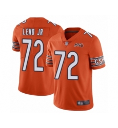 Men's Chicago Bears #72 Charles Leno Orange Alternate 100th Season Limited Football Jersey