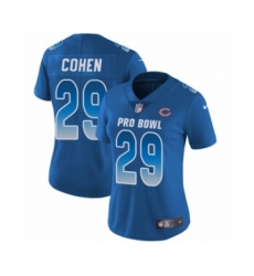 Women's Nike Chicago Bears #29 Tarik Cohen Limited Royal Blue NFC 2019 Pro Bowl NFL Jersey