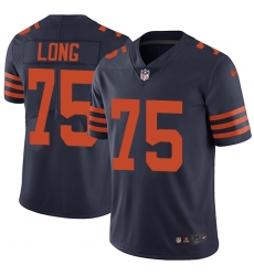 Men's Nike Chicago Bears #75 Kyle Long Navy Blue Alternate Vapor Untouchable Limited Player NFL Jersey