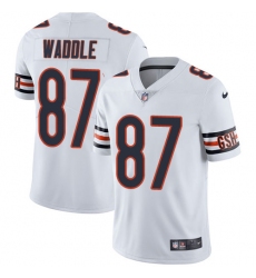 Men's Nike Chicago Bears #87 Tom Waddle White Vapor Untouchable Limited Player NFL Jersey