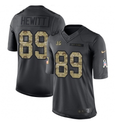 Youth Nike Cincinnati Bengals #89 Ryan Hewitt Limited Black 2016 Salute to Service NFL Jersey