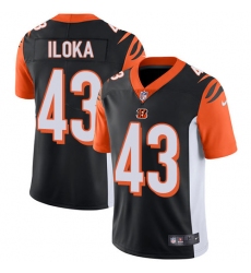 Youth Nike Cincinnati Bengals #43 George Iloka Vapor Untouchable Limited Black Team Color NFL Jersey