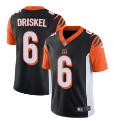 Youth Nike Cincinnati Bengals #6 Jeff Driskel Vapor Untouchable Limited Black Team Color NFL Jersey