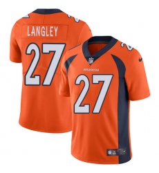 Men's Nike Denver Broncos #27 Brendan Langley Orange Team Color Vapor Untouchable Limited Player NFL Jersey