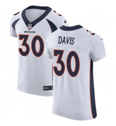 Men's Nike Denver Broncos #30 Terrell Davis White Vapor Untouchable Elite Player NFL Jersey