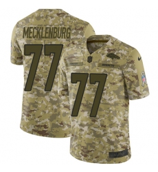Men's Nike Denver Broncos #77 Karl Mecklenburg Limited Camo 2018 Salute to Service NFL Jersey