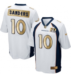 Men's Nike Denver Broncos #10 Emmanuel Sanders Game White Super Bowl 50 Collection NFL Jersey