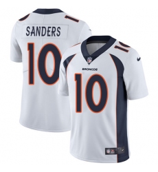 Men's Nike Denver Broncos #10 Emmanuel Sanders White Vapor Untouchable Limited Player NFL Jersey