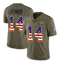 Youth Nike Denver Broncos #14 Cody Latimer Limited Olive/USA Flag 2017 Salute to Service NFL Jersey