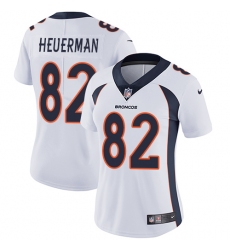 Women's Nike Denver Broncos #82 Jeff Heuerman White Vapor Untouchable Limited Player NFL Jersey