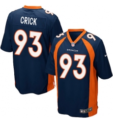 Men's Nike Denver Broncos #93 Jared Crick Game Navy Blue Alternate NFL Jersey