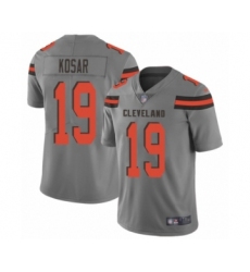 Youth Cleveland Browns #19 Bernie Kosar Limited Gray Inverted Legend Football Jersey