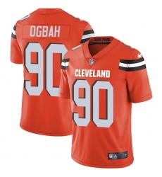 Men's Nike Cleveland Browns #90 Emmanuel Ogbah Orange Alternate Vapor Untouchable Limited Player NFL Jersey