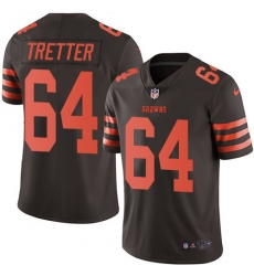 Youth Nike Cleveland Browns #64 JC Tretter Limited Brown Rush Vapor Untouchable NFL Jersey