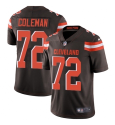 Men's Nike Cleveland Browns #72 Shon Coleman Brown Team Color Vapor Untouchable Limited Player NFL Jersey
