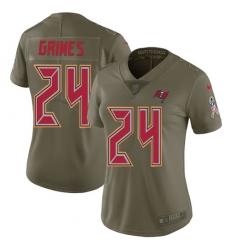 Women's Nike Tampa Bay Buccaneers #24 Brent Grimes Limited Olive 2017 Salute to Service NFL Jersey