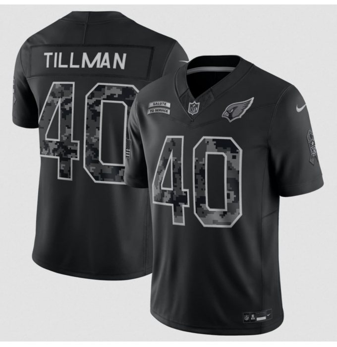 Men's Arizona Cardinals #40 Pat Tillman Black 2026 F.U.S.E. Salute to Service Limited Football Stitched Jersey