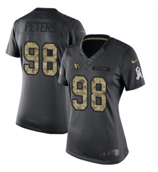 Women's Nike Arizona Cardinals #98 Corey Peters Limited Black 2016 Salute to Service NFL Jersey