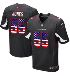 Men's Nike Arizona Cardinals #55 Chandler Jones Elite Black Alternate USA Flag Fashion NFL Jersey