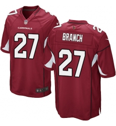 Men's Nike Arizona Cardinals #27 Tyvon Branch Game Red Team Color NFL Jersey