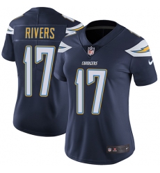Women's Nike Los Angeles Chargers #17 Philip Rivers Navy Blue Team Color Vapor Untouchable Limited Player NFL Jersey