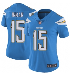 Women's Nike Los Angeles Chargers #15 Dontrelle Inman Electric Blue Alternate Vapor Untouchable Limited Player NFL Jersey