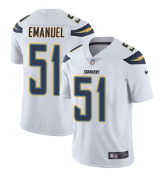 Youth Nike Los Angeles Chargers #51 Kyle Emanuel White Vapor Untouchable Limited Player NFL Jersey