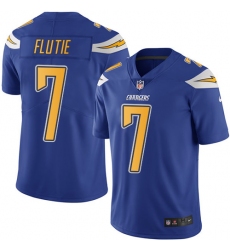 Youth Nike Los Angeles Chargers #7 Doug Flutie Limited Electric Blue Rush Vapor Untouchable NFL Jersey