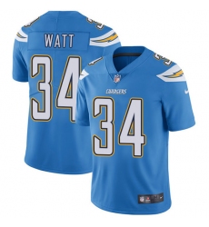 Men's Nike Los Angeles Chargers #34 Derek Watt Electric Blue Alternate Vapor Untouchable Limited Player NFL Jersey
