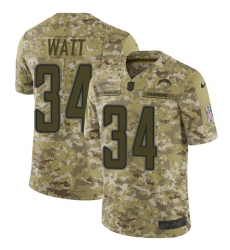 Men's Nike Los Angeles Chargers #34 Derek Watt Limited Camo 2018 Salute to Service NFL Jersey