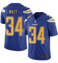 Youth Nike Los Angeles Chargers #34 Derek Watt Limited Electric Blue Rush Vapor Untouchable NFL Jersey