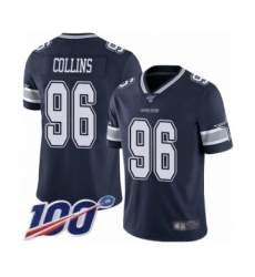 Men's Dallas Cowboys #96 Maliek Collins Navy Blue Team Color Vapor Untouchable Limited Player 100th Season Football Jersey