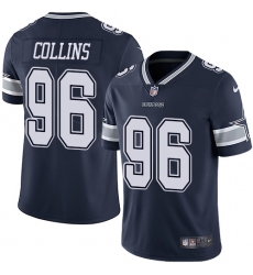 Youth Nike Dallas Cowboys #96 Maliek Collins Navy Blue Team Color Vapor Untouchable Limited Player NFL Jersey