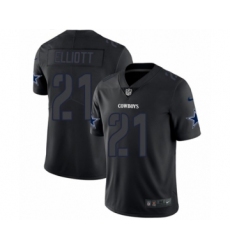 Men's Nike Dallas Cowboys #21 Ezekiel Elliott Limited Black Rush Impact NFL Jersey