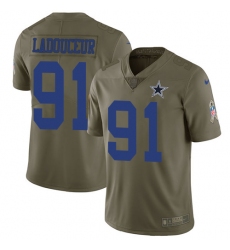Youth Nike Dallas Cowboys #91 L. P. Ladouceur Limited Olive 2017 Salute to Service NFL Jersey