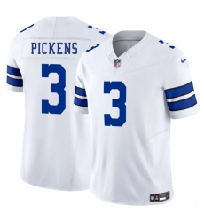 Men's Dallas Cowboys #3 George pickens White 2025 F.U.S.E. Vapor Untouchable Limited Football Stitched Jersey