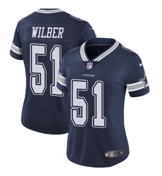 Women's Nike Dallas Cowboys #51 Kyle Wilber Navy Blue Team Color Vapor Untouchable Limited Player NFL Jersey