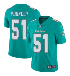 Youth Nike Miami Dolphins #51 Mike Pouncey Aqua Green Team Color Vapor Untouchable Limited Player NFL Jersey