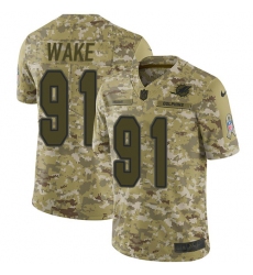 Youth Nike Miami Dolphins #91 Cameron Wake Limited Camo 2018 Salute to Service NFL Jersey