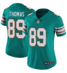 Women's Nike Miami Dolphins #89 Julius Thomas Aqua Green Alternate Vapor Untouchable Limited Player NFL Jersey