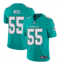 Youth Nike Miami Dolphins #55 Koa Misi Aqua Green Team Color Vapor Untouchable Limited Player NFL Jersey