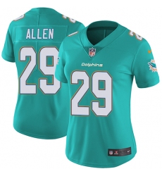 Women's Nike Miami Dolphins #29 Nate Allen Aqua Green Team Color Vapor Untouchable Limited Player NFL Jersey