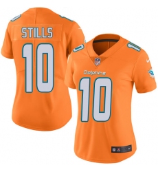 Women's Nike Miami Dolphins #10 Kenny Stills Limited Orange Rush Vapor Untouchable NFL Jersey