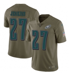 Youth Nike Philadelphia Eagles #27 Malcolm Jenkins Limited Olive 2017 Salute to Service NFL Jersey
