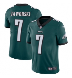 Men's Nike Philadelphia Eagles #7 Ron Jaworski Midnight Green Team Color Vapor Untouchable Limited Player NFL Jersey