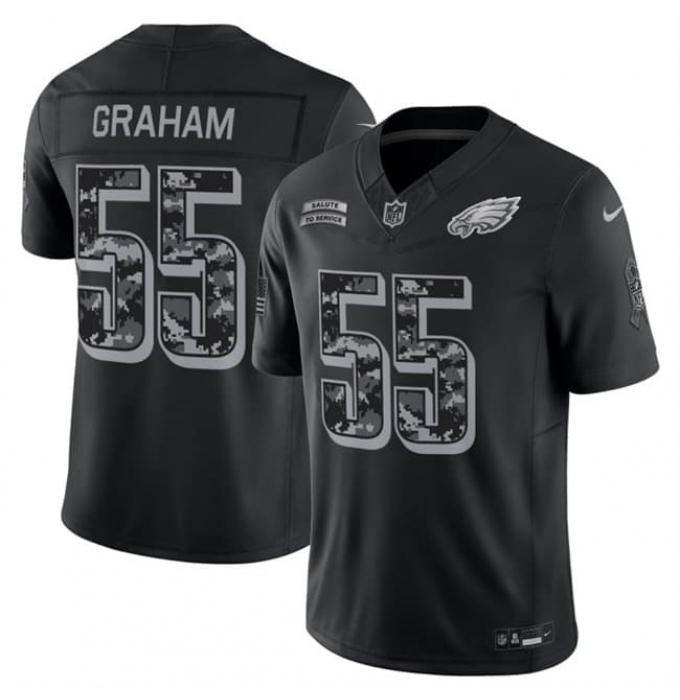 Men's Philadelphia Eagles #55 Brandon Graham Black F.U.S.E. 2026 Salute to Service Limited Football Stitched Jersey