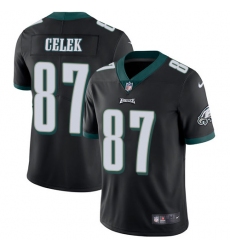 Youth Nike Philadelphia Eagles #87 Brent Celek Black Alternate Vapor Untouchable Limited Player NFL Jersey
