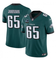 Men's Philadelphia Eagles #65 Lane Johnson Green 2025 F.U.S.E. With 4-Star C Vapor Untouchable Limited Stitched Football Jersey