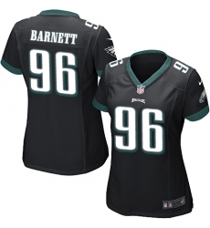 Women's Nike Philadelphia Eagles #96 Derek Barnett Game Black Alternate NFL Jersey
